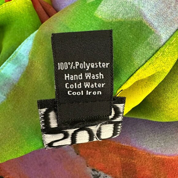 Clara Sun Woo Button up Shirt Medium Green Multicolor Flyaway - Picture 5 of 9